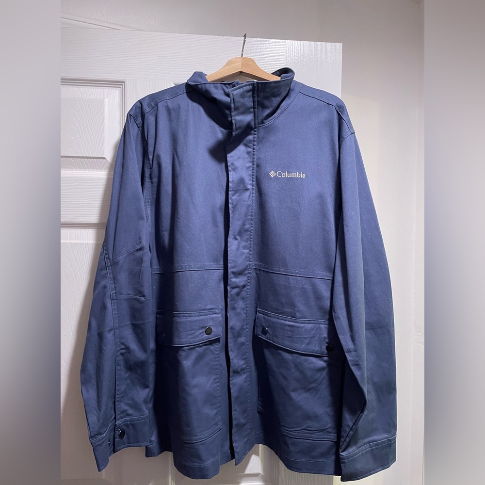 Columbia Jacket Full Zip Snap Button Collared Can… - image 4